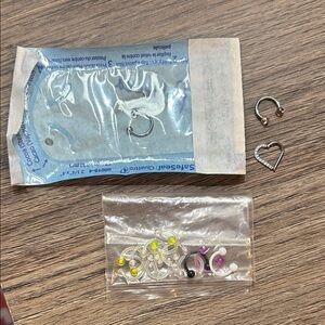 Assorted Body Jewelry Set with Heart and Ball Designs